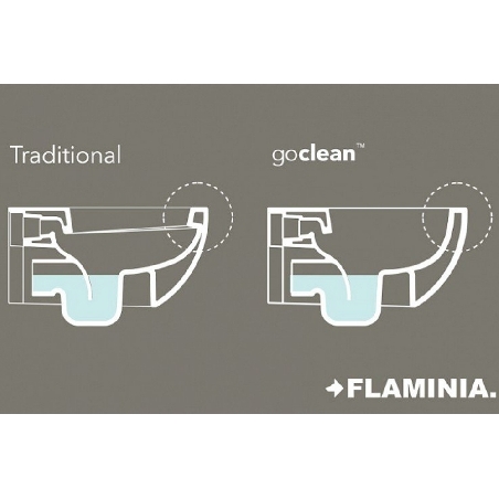 Wc sospeso 54x36 cm Goclean App AP118G Flaminia -6