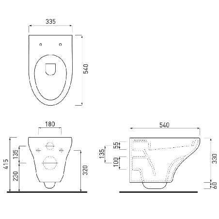 Wc sospeso 54x34 cm Pop Cielo -3