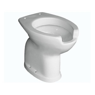 Wc disabili a pavimento scarico a parete 58x38 cm Civita Cromo -0