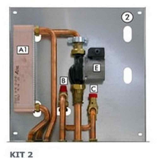 Kit 2 preassemblato per termocamini e termostufe Edilkamin  -0