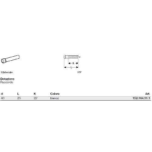 Prolunga in PP bianco 25x40cm Geberit  -0