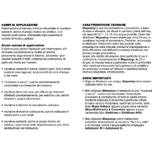 Barriera chimica liquida antiumidità Mapestop Mapei 1Kg -4