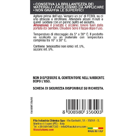 Lucidante per metalli 200 ml Febol Fila -2