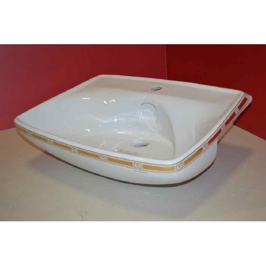 Lavabo semincasso lacche in oro 65x52cm Esedra Catalano -1