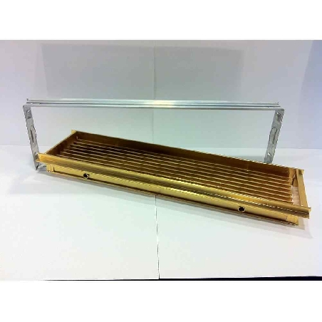 Griglia per presa aria interna Ottone G4 36x9cm Edilkamin  -0