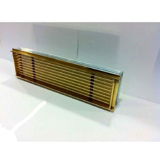 Griglia per presa aria interna Ottone G4 36x9cm Edilkamin  -2