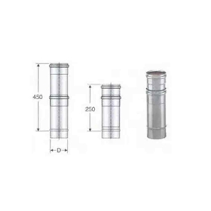 Elemento telescopico acciaio AISI 316 220mm  Polymaxacciai  -0
