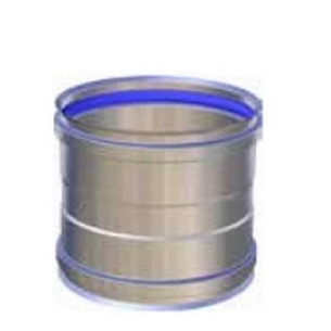 Doppio bicchiere acciaio M-F 250mm AISI 316 Polymaxacciai  -0