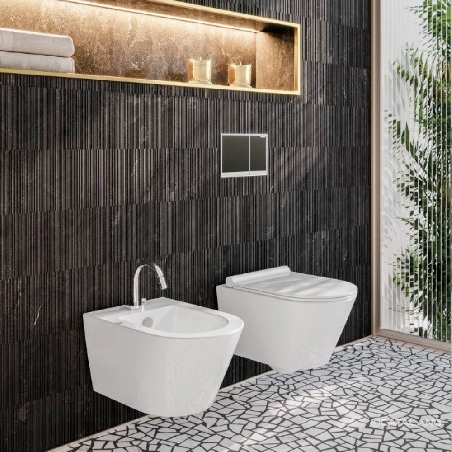 Bidet sospeso 55x35 cm 1BS55N00 Zero Catalano -3