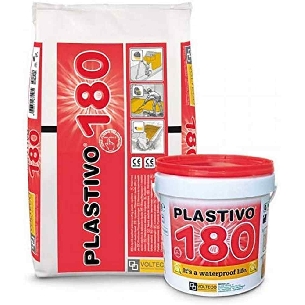 Impermeabilizzante flessibile bicomponente 20Kg Plastivo 180 Volteco -0