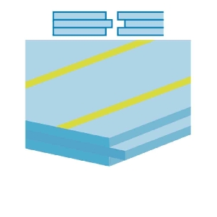 Pannello termoisolante in polistirene 280x60cm SL-BD Elyfoam Brianza -1
