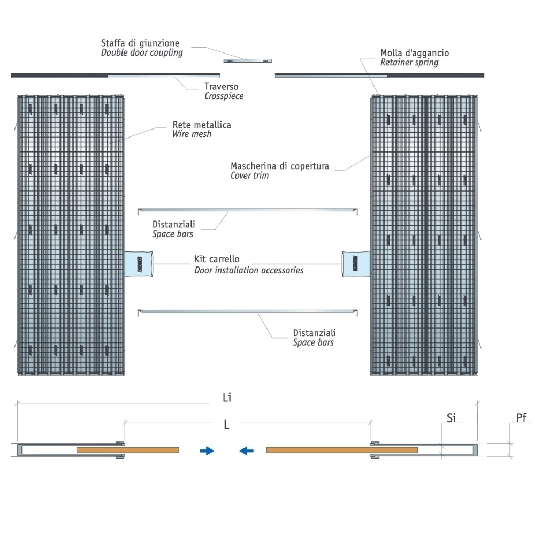 Controtelaio anta doppia intonaco 105mm Gold Base doppio Scrigno -3