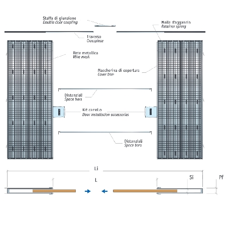 Controtelaio anta doppia intonaco 105mm Gold Base doppio Scrigno -3