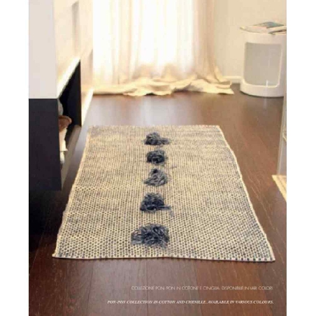 Tappeto 140x70cm con pon pon Pon Pon Arlex 109461000 -0
