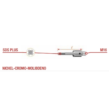 Attacco SDS Plus M16 M-AS280 Montolit -2