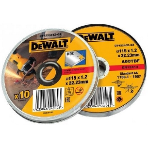 Set 10 dischi abrasivi inox 115x1.2mm DeWalt DT42335TZ -0