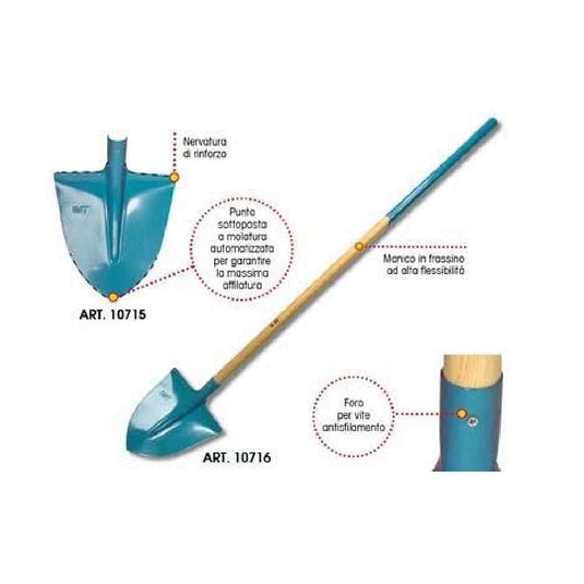 Badile a punta con manico 10716 Rado FT -2