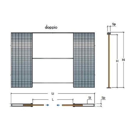 Contre-châssis double porte enduit 125mm Scrignotech S Scrigno -3