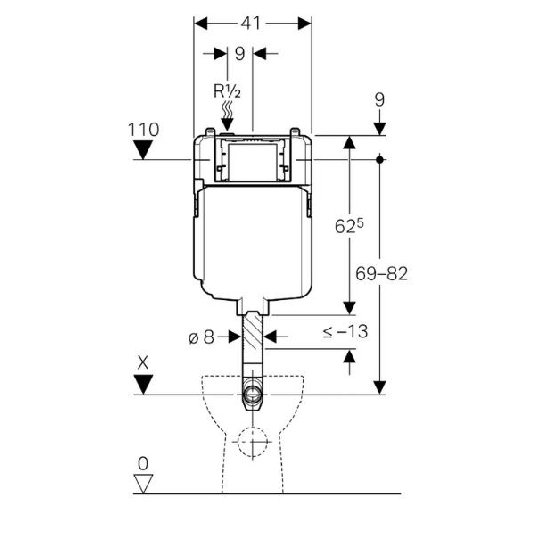 Cassetta scarico wc 8 cm Geberit Sigma 109790 -3