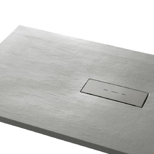 Piatto doccia 120x80 cm effetto pietra Agha bianco Stone V -3