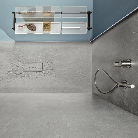 Piatto doccia 140x80 cm Agha creta effetto pietra Stone V -4