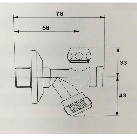 Rubinetto sottolavabo con filtro 1/2x3/8" inox -2