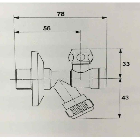 Rubinetto sottolavabo con filtro 1/2x3/8" inox -2