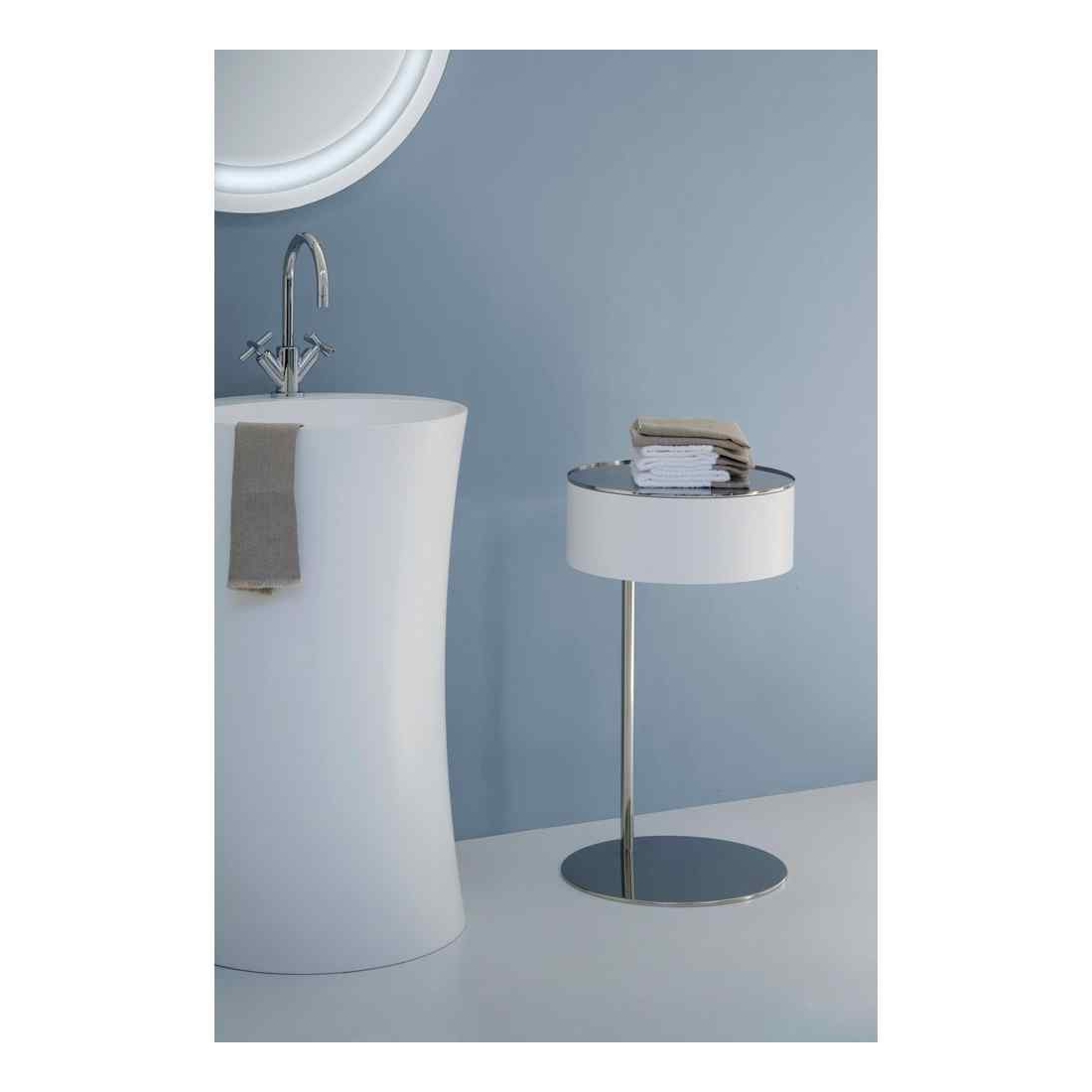 Tavolino porta oggetti con specchio bianco Art.AC05ONT01 One-Two Arlex