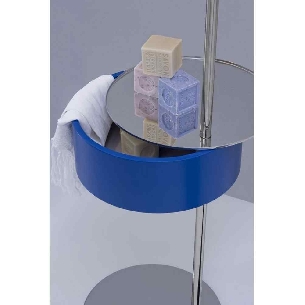 Tavolino porta oggetti con specchio blu One-Two Arlex -0