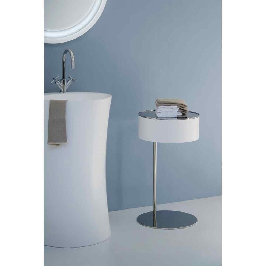 Tavolino porta oggetti con specchio rosso One-Two Arlex -2