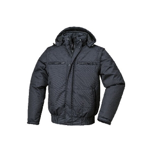 Blouson imperméabilisé avec capuche et manches détachables noir7780N Beta -0