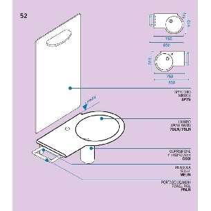 Mensola per lavabo Luce in alluminio MEUN Luce Catalano -0