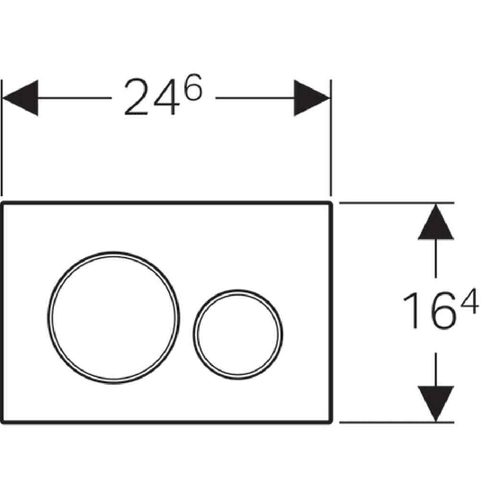 Placca comando wc 2 tasti 115882KJ Sigma20 Geberit -2