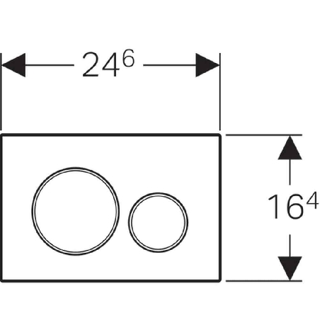 Placca comando wc 2 tasti 115882KJ Sigma20 Geberit -2
