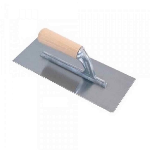 Taloche à dents à V américain et poignée en bois 28x12 cm 183V3 Raimondi -0