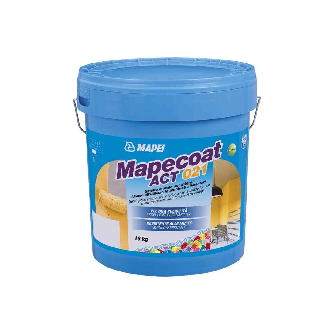 Smalto murale per interno idoneo ambienti alimentari 4Kg Mapecoat