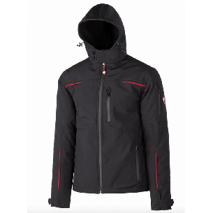 Blouson à capuche noire 80DUC4 Inn Pole Plus Ducati Workwear -0