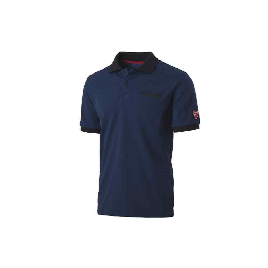 Polo à manches courtes couleur Bleu Saylor INN-INDIANAPOLIS 22DUC2 Ducati Workwear -0