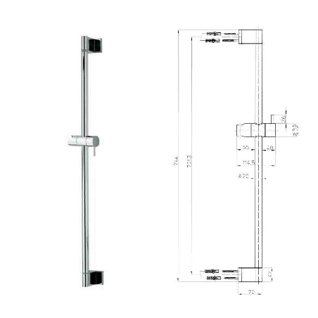 Colonna doccia con portasapone Bossini Mixa/3 D54025 -2