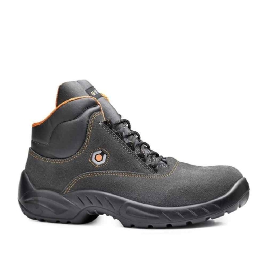 Chaussure haute Victoria en daim gris / orange S1P SRC B0152 Base protection -0