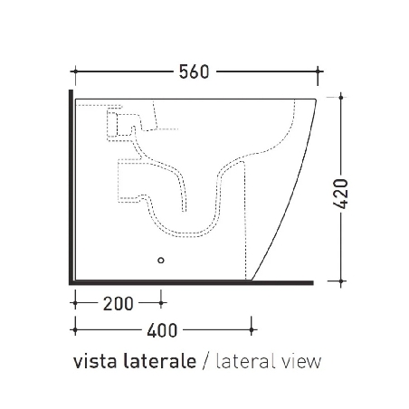 Wc a pavimento Flaminia 56x36 cm Link plus Goclean -5