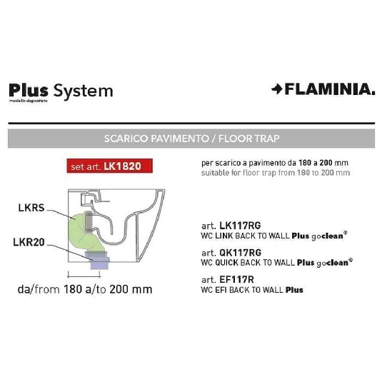 Kit scarico a pavimento LK Flaminia -3