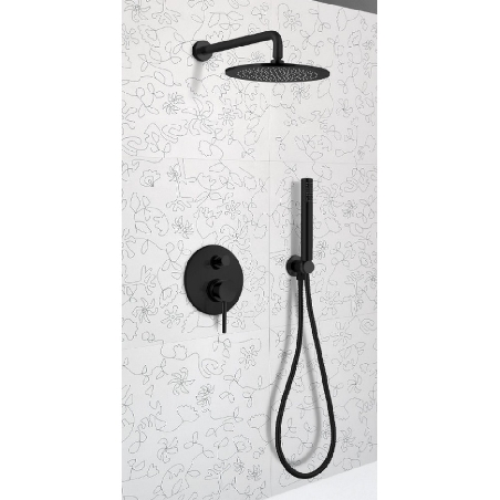 Kit miscelatore lavabo + bidet + kit doccia nero opaco Keller Taps -4
