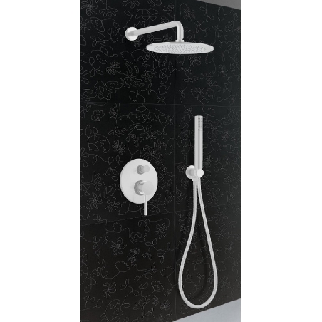 Kit miscelatore lavabo + bidet + kit doccia bianco opaco Keller Taps  -4