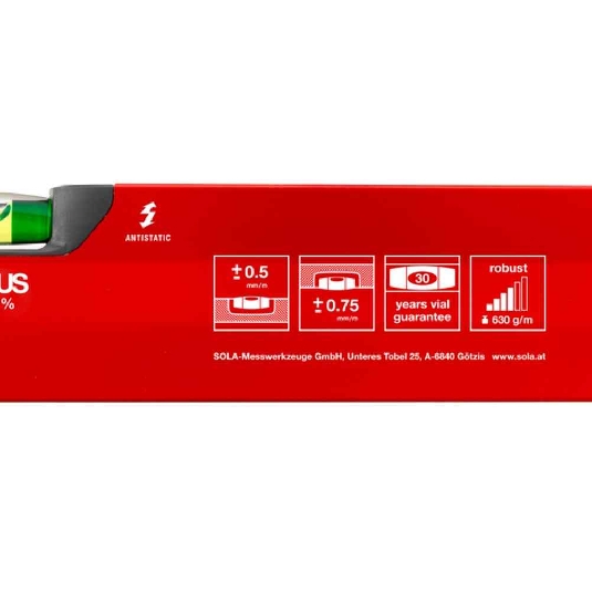 Livella alluminio 3 bolle 100cm BigX 3 Sola -8