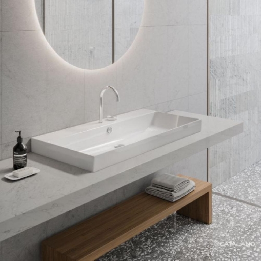 Lavabo bagno 75x50 cm Zero 75 175ZP00 Catalano -3