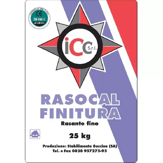 Intonachino fino bianco Rasocal 25Kg ICC -0