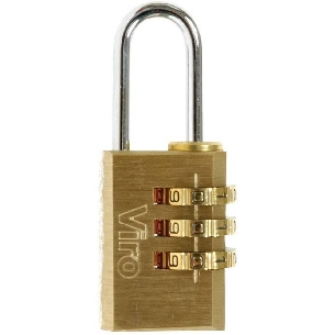 Lucchetto a combinazione variabile in ottone 406.30.7 Viro -0