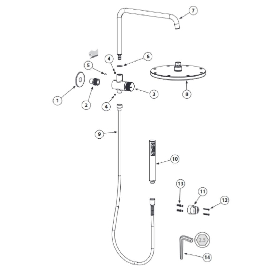 Colonna doccia Bossini H89410 -5