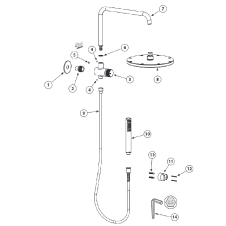 Colonna doccia Bossini H89410 -5